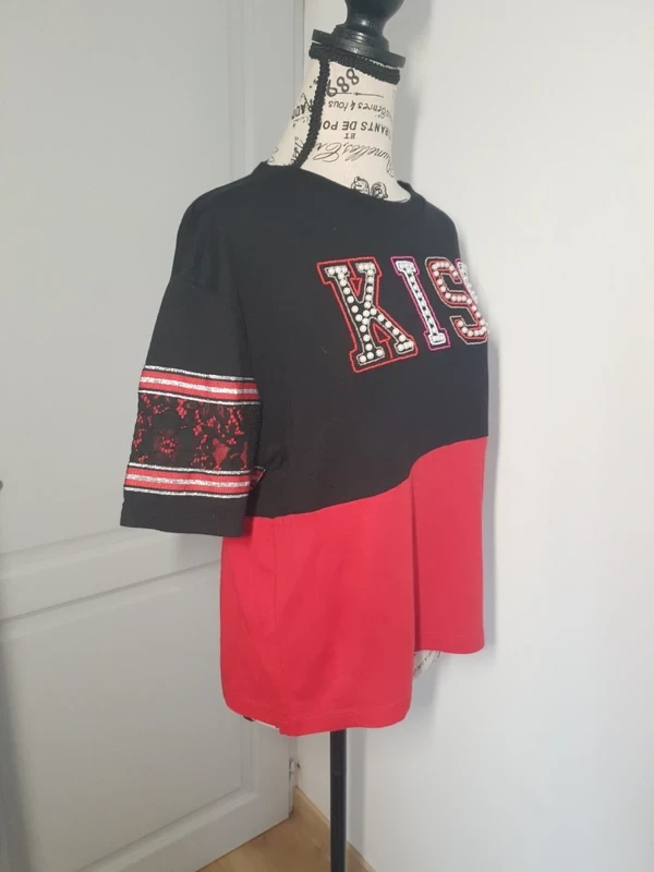 🔴 Red & black T-shirt – Kaporal – Size L – Very good condition – photo 3